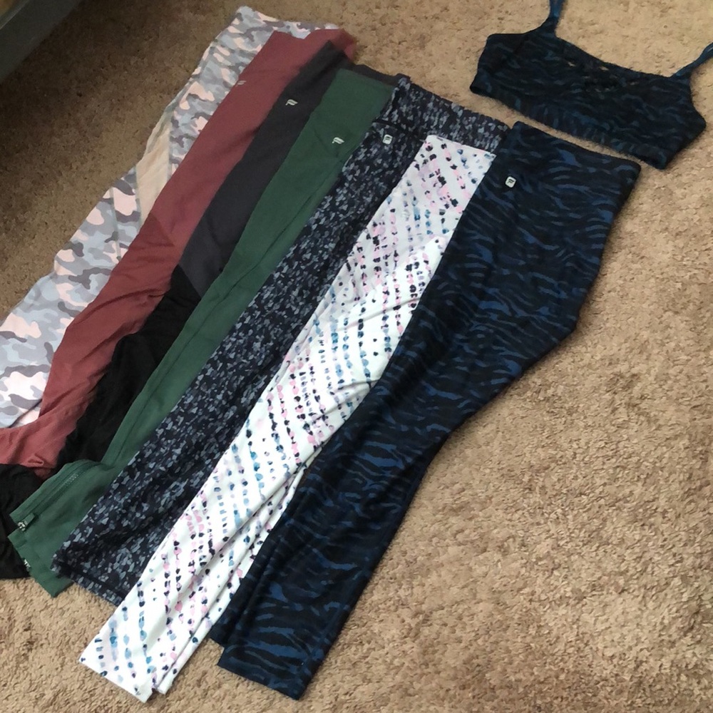 Fabletics Haul stash of 7 leggings and sports bra
